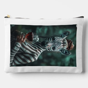 "Wilde Elegance - Zebra Cosmetic Bag" Zubehörtasche