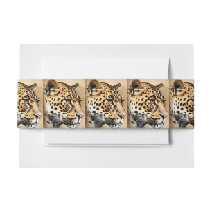 "Wilde Eleganz: Die Einladung von Leopard" Einladungsbanderole