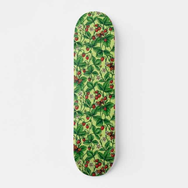 Wilde Erdbeeren auf Honigtaube Skateboard (Vorne)