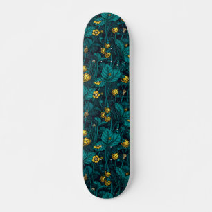 Wilde Erdbeeren, gelb und blau Skateboard