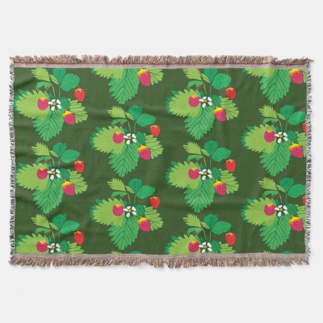 Wilde Erdbeeren-Keule Decke (Vorderseite)