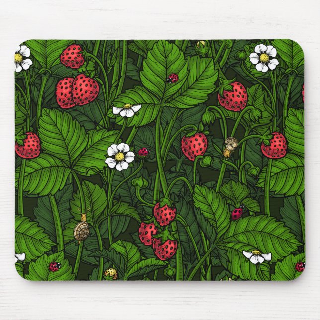 Wilde Erdbeeren Mousepad (Vorne)