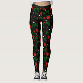 Wilde Erdbeeren Muster Leggings