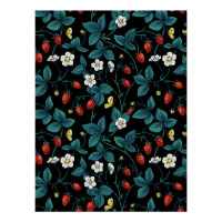 Wilde Erdbeeren rot/gelb/blau/schwarz