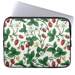 Wilde Erdbeeren rot/gelb/grün/weißlich Laptopschutzhülle