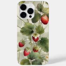 Wilde Erdbeeren Sommer Wasserfarbe Case-Mate iPhone 14 Pro Max Hülle