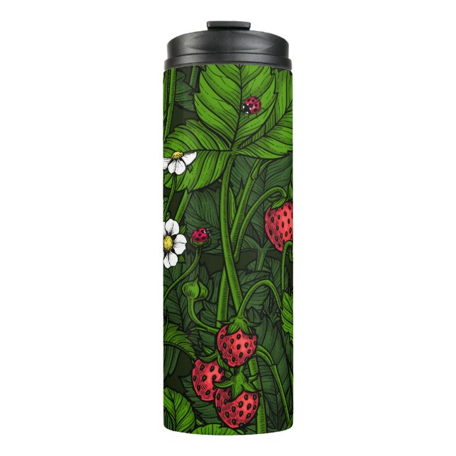 Wilde Erdbeeren Thermosbecher (Vorderseite)