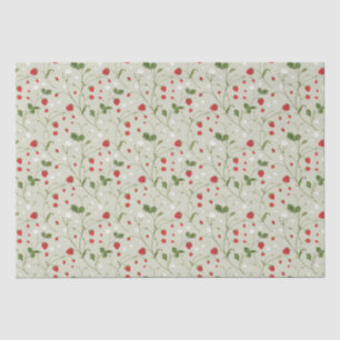 Wilde Erdbeeren (warmes Grau) - Gewebepapier Seidenpapier