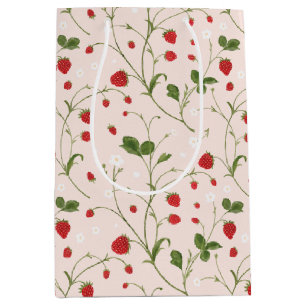 Wilde Erdbeeren (Wäsche) - Gewebepapier Mittlere Geschenktüte