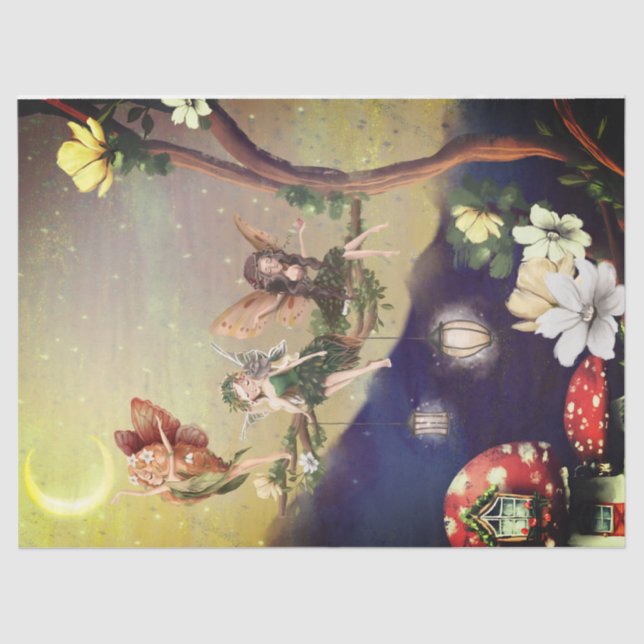 Wilde Fairies Art Decoupage Seidenpapier (Vorderseite)