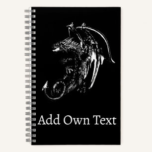Wilde Fantasy-Drache Dunkle Aura Flügel Künstleris Notizbuch