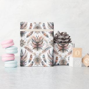 Wilde Federn Geschenkpapier