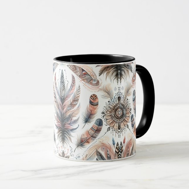 Wilde Federn Tasse (VorderseiteRechts)