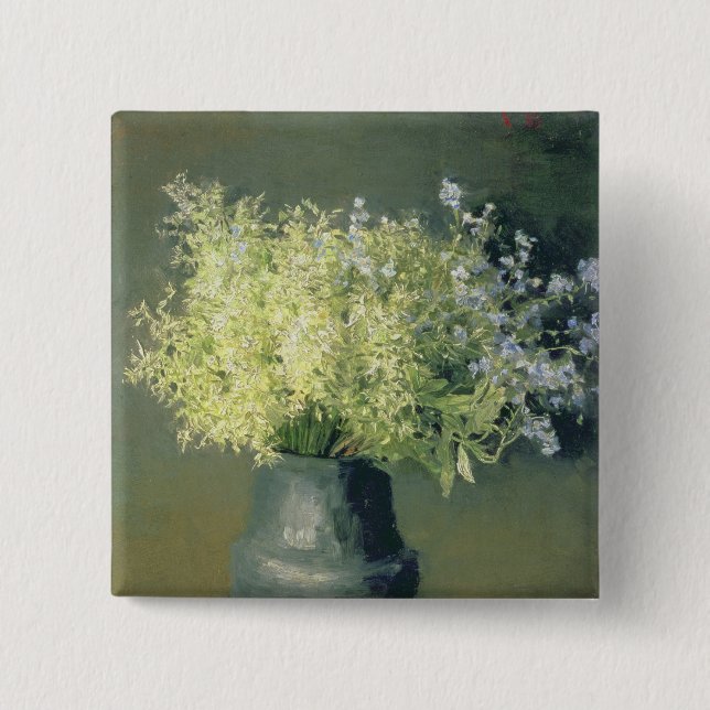 Wilde Fliedern und Vergissmeinnichte, 1889 Button (Vorderseite)