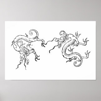 Wilde & Fließende – Japanische Drachenkunst Poster
