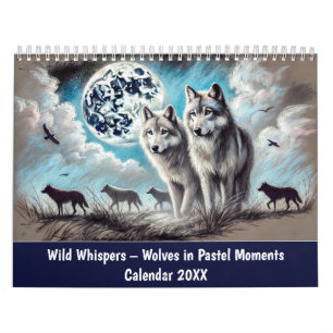 Wilde Flüstern – Wölfe in Pastell-Momenten Kalender