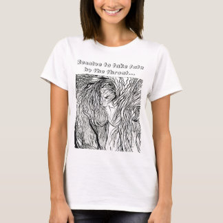 wilde Frauen, entschlossen, das Schicksal durch de T-Shirt