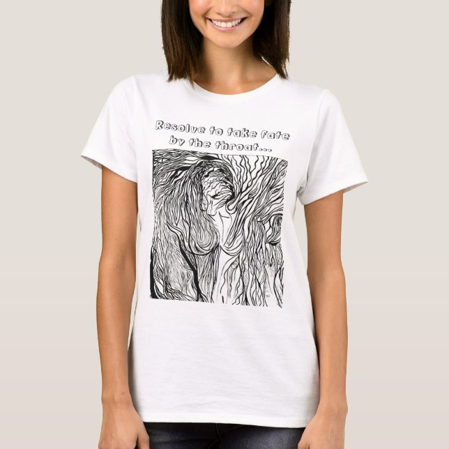 wilde Frauen, entschlossen, das Schicksal durch de T-Shirt (Vorderseite)