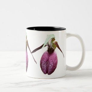 Wilde Frauenschuh Blumen-Foto-Kaffee-Tasse Zweifarbige Tasse