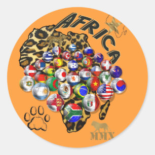 Wilde Fußball-Feier-Safariart futbol Geschenke Runder Aufkleber