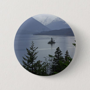 Wilde Gans-Insel im Glacier Nationalpark Button