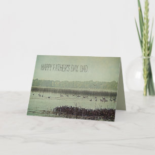 Wilde Gänse auf der Northern Lake Vathers Day Card Dankeskarte