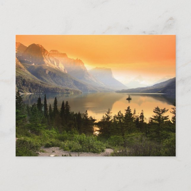 Wilde Gänsinsel im Glacier Nationalpark Postkarte (Vorderseite)