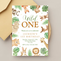 Wilde Geburtstagseinladung zum ersten Geburtstag