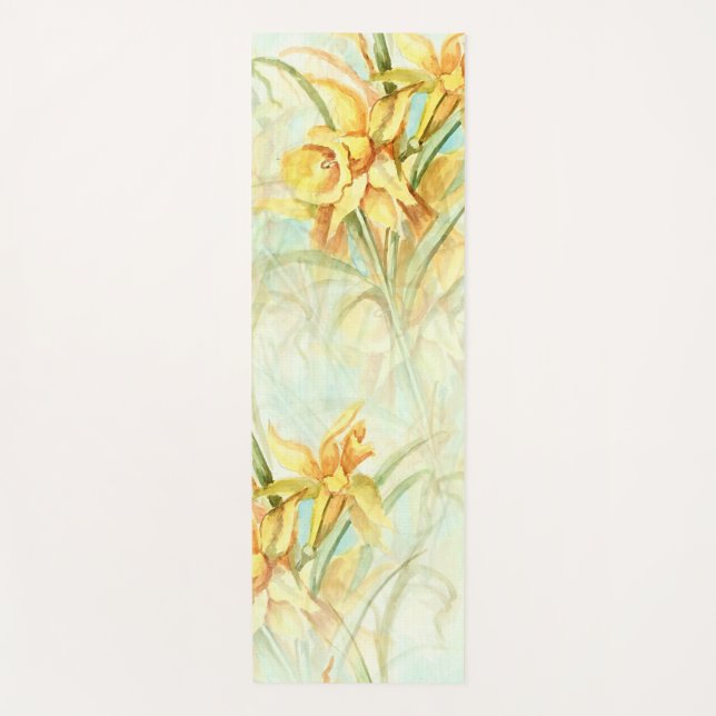 Wilde gelbe Blumen Yogamatte (Vorderseite)
