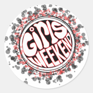 Wilde Girls Runder Aufkleber