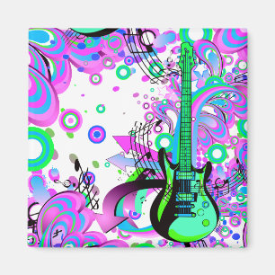 Wilde Gitarre (weiß) Magnet