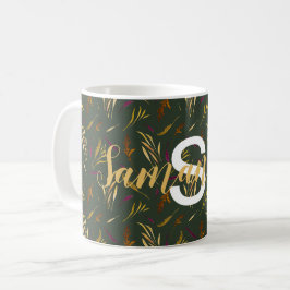 Wilde Gräser auf Olive Green Kaffeetasse