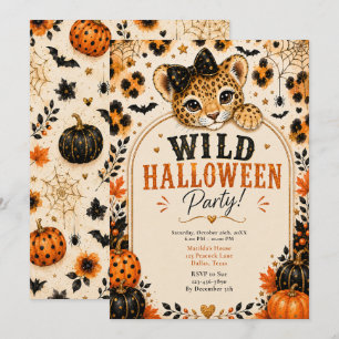 Wilde Halloween-Party Einladung