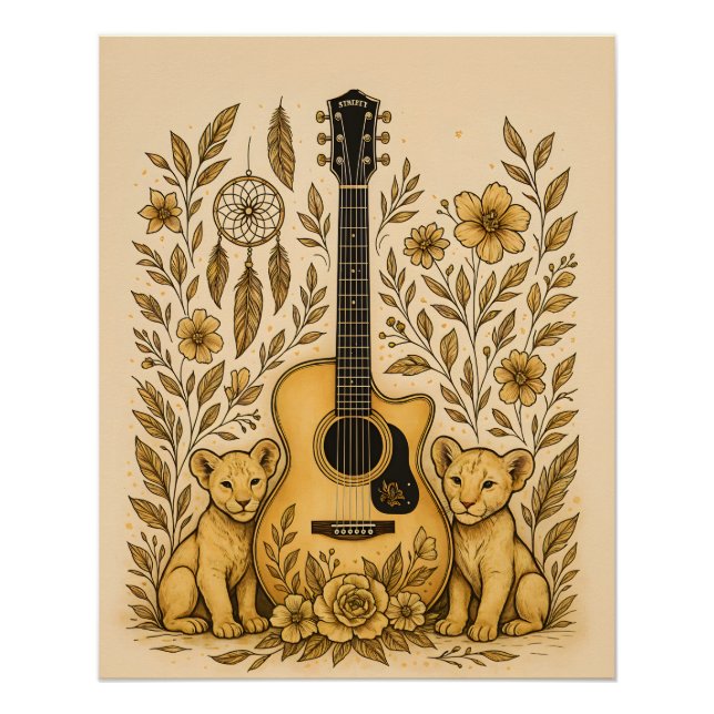 Wilde Harmonie: Musik und Natur vereint Poster (Vorderseite)