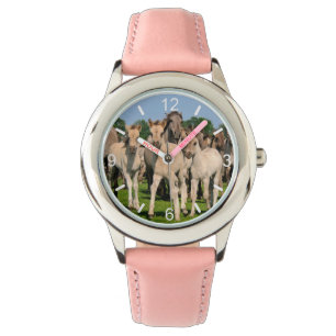 Wilde Herde Grullo Dulmen Pferde Foals — Wählschei Armbanduhr