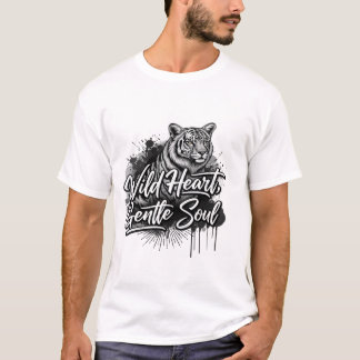 Wilde Herz Sanfte Seele Tiger T-Shirt