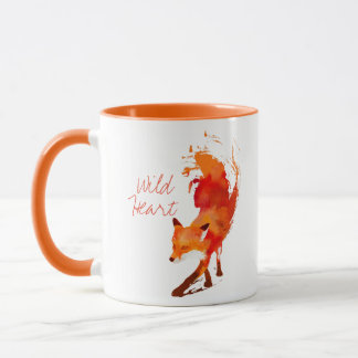 Wilde Herz-Wasser-Farbfox-Tasse Tasse