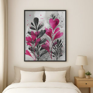 Wilde Herzen in Blüte Poster