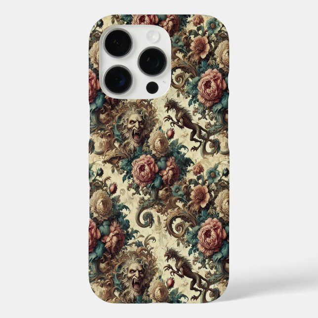 Wilde Herzen & Jagdhunde - Gotisch Viktorianisch iPhone 16 Pro Hülle (Rückseite)