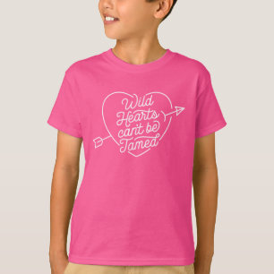 Wilde Herzen können nicht gezähmt werden / rosa T  T-Shirt