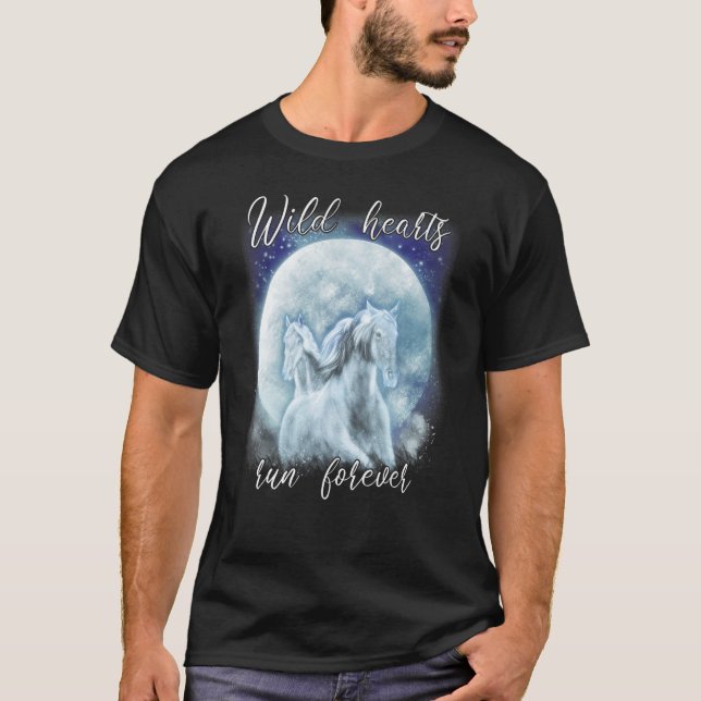 Wilde Herzen Rennen für immer auf dem Mond T-Shirt (Vorderseite)