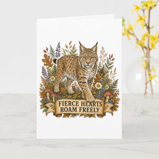 Wilde Herzen streifen frei Bobcat Karte