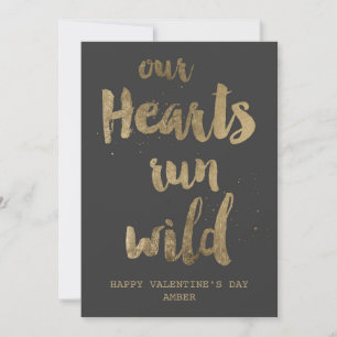 Wilde Herzen Valentinstag Postkarte