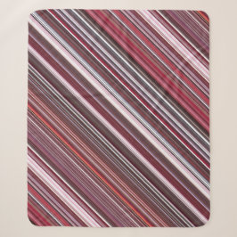 Wilde Himbeere Rot, Rosa und Burgund Streifen Sherpadecke