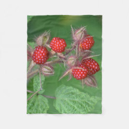 Wilde Himbeeren Fleecedecke