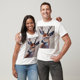 Wilde Hirsche Portrait Aquarellmalerei, Hirsche T-Shirt