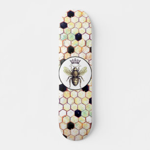 Wilde Honeycomb Queen Bee Abstrakt Hexagon Muster Skateboard