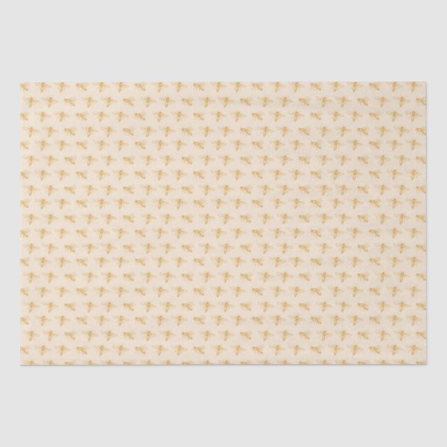 Wilde Honigbienen Antiquitätenweißbuch Seidenpapier (Vorderseite)