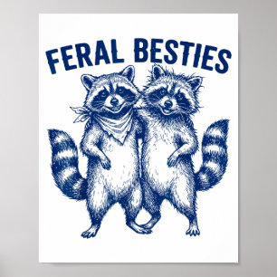 Wilde Ies passende Freund-Zwilling lustig BFF Poster