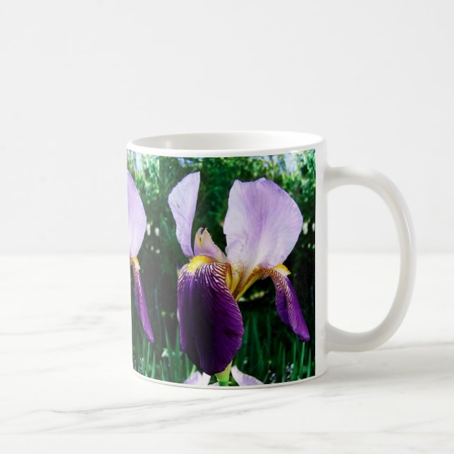 Wilde Iris-Foto-Tasse Kaffeetasse (Rechts)